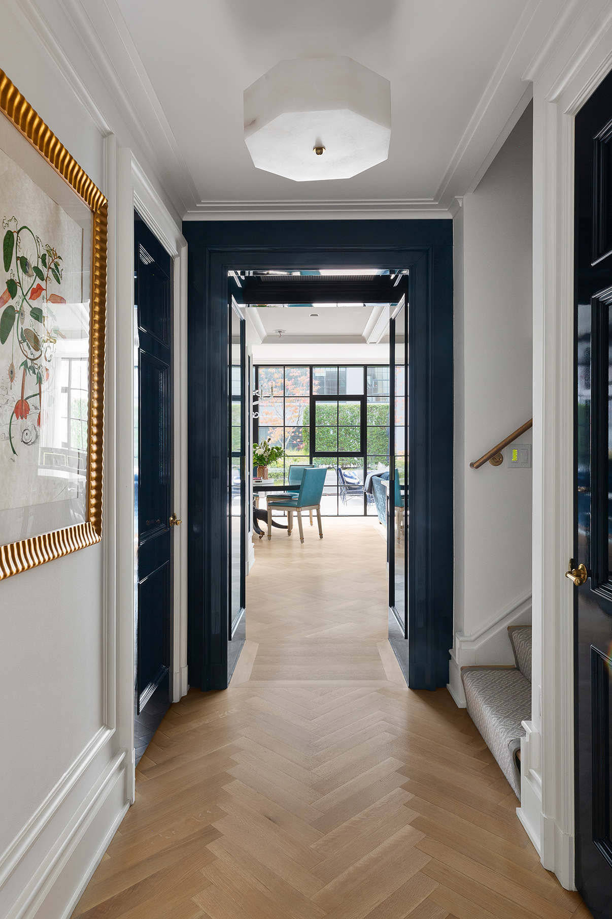 51 Jay Street, Unit PHB Brooklyn, NY 11201 - Photo 9 of 17 a view of a hallway view with wooden floor and living room