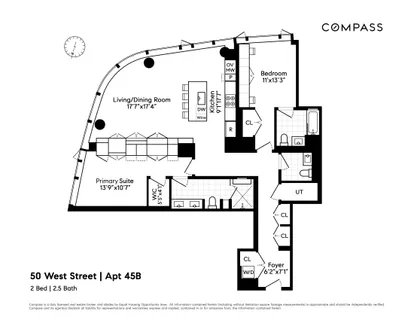 $3,499,000 | 50 West Street, Unit 45B | Financial District