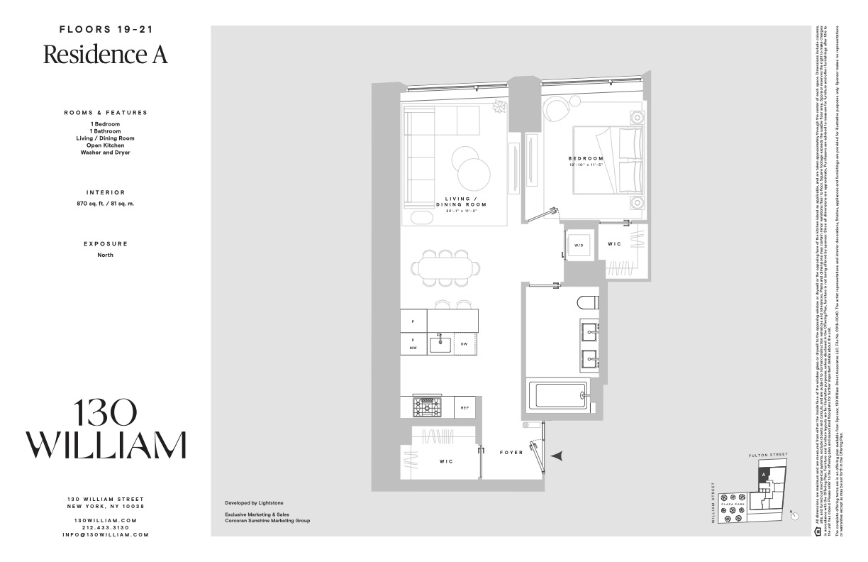 130 William Street, Unit 21A Manhattan, NY 10038 - Photo 13 of 13 a picture of a floor plan