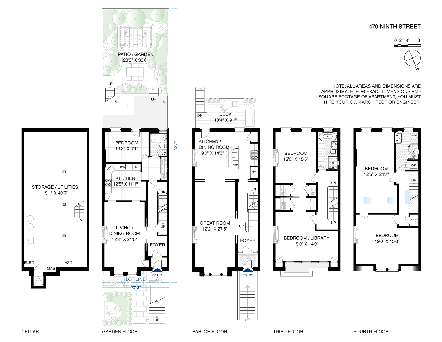 470 9th Street Brooklyn, NY 11215 - Photo 25 of 25 a picture of a floor plan