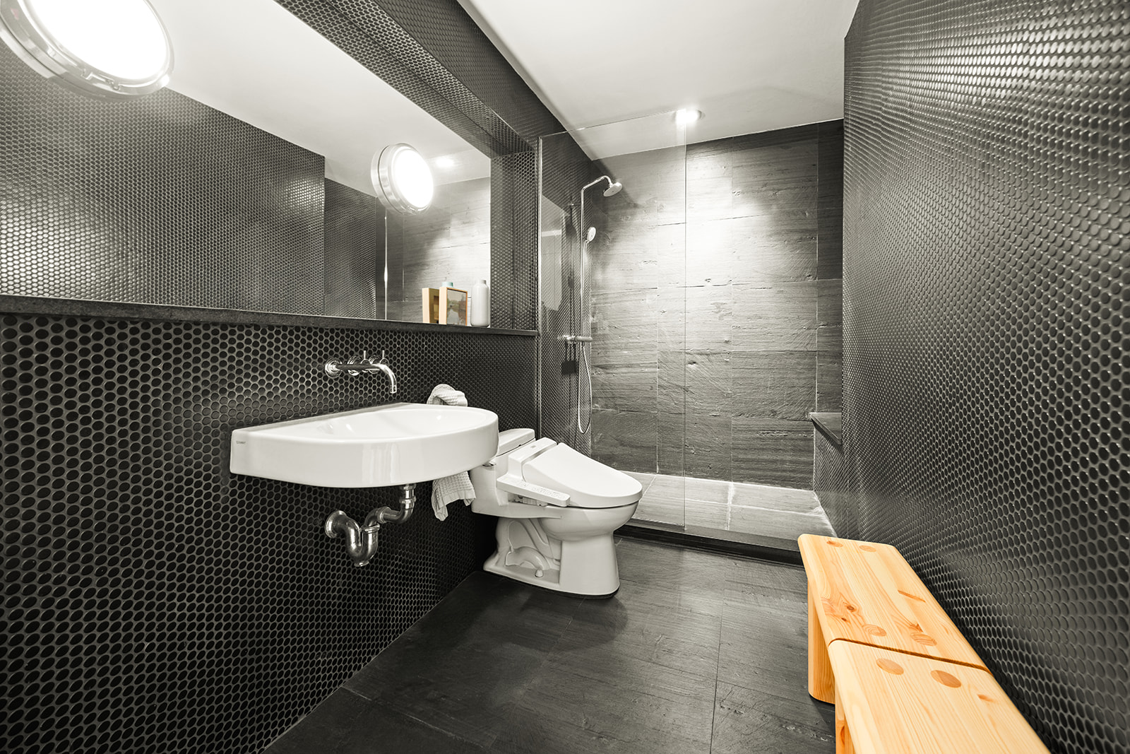 113 2nd Street, Unit 2 Brooklyn, NY 11231 - Photo 13 of 19 a bathroom with a sink a toilet and mirror