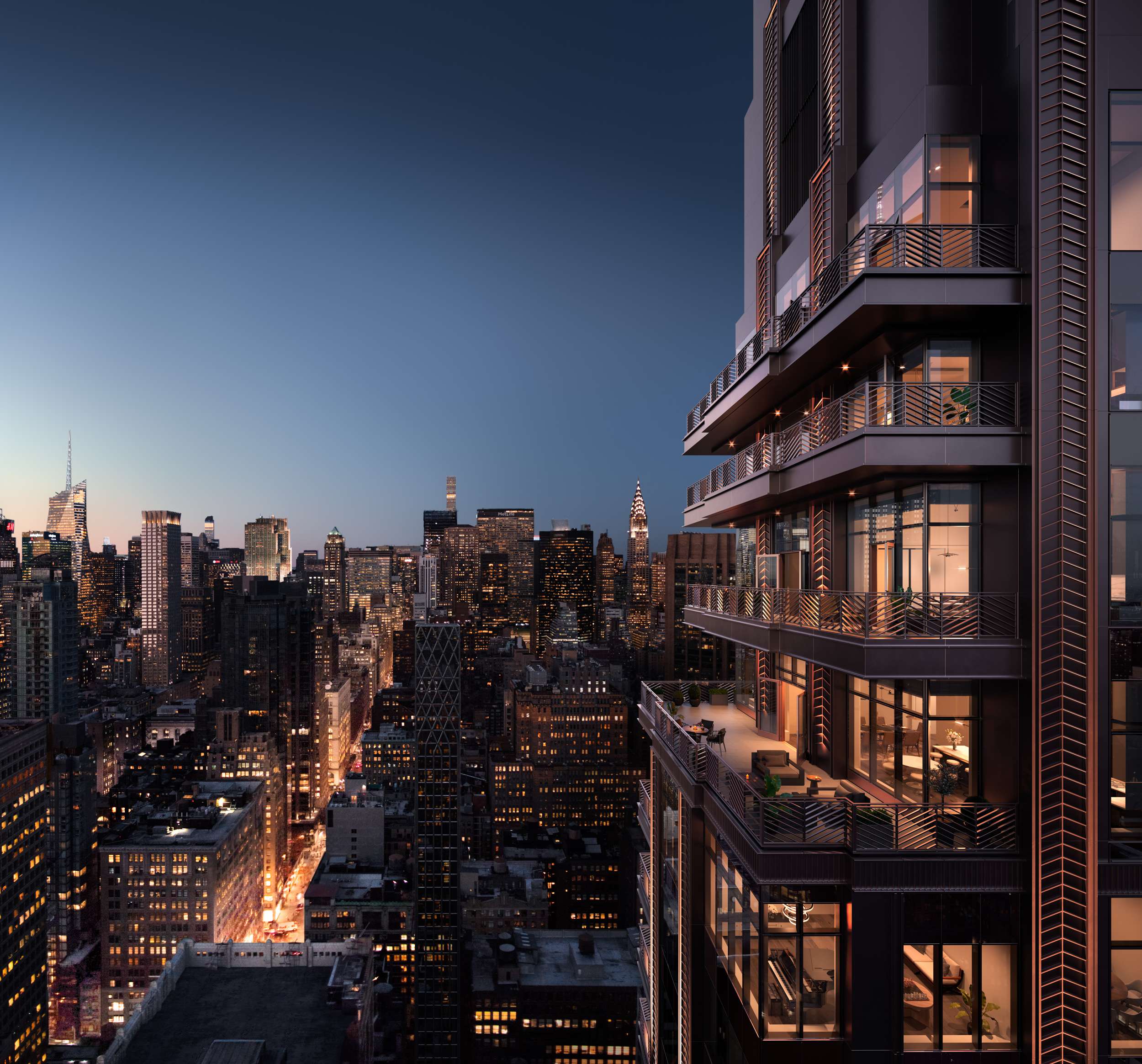 30 East 29th Street, Unit PHB Manhattan, NY 10016 - Photo 9 of 19 a view of a house with many windows