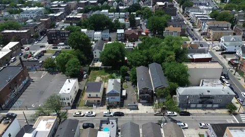 an aerial view of multiple house