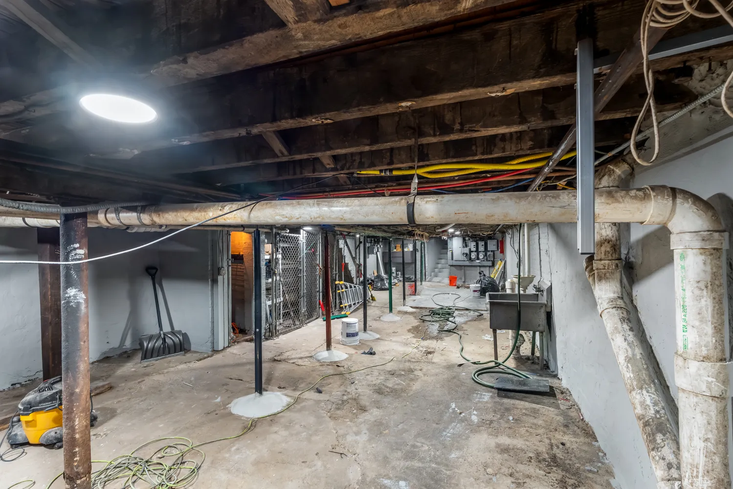 a view of a storage room