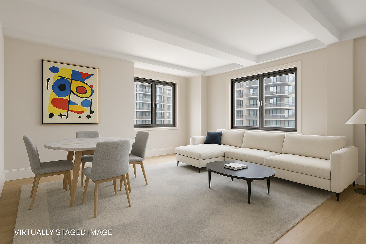 2 West 67th Street, Unit 14/15E Manhattan, NY 10023 - Photo 1 of 10 a living room with furniture and a window