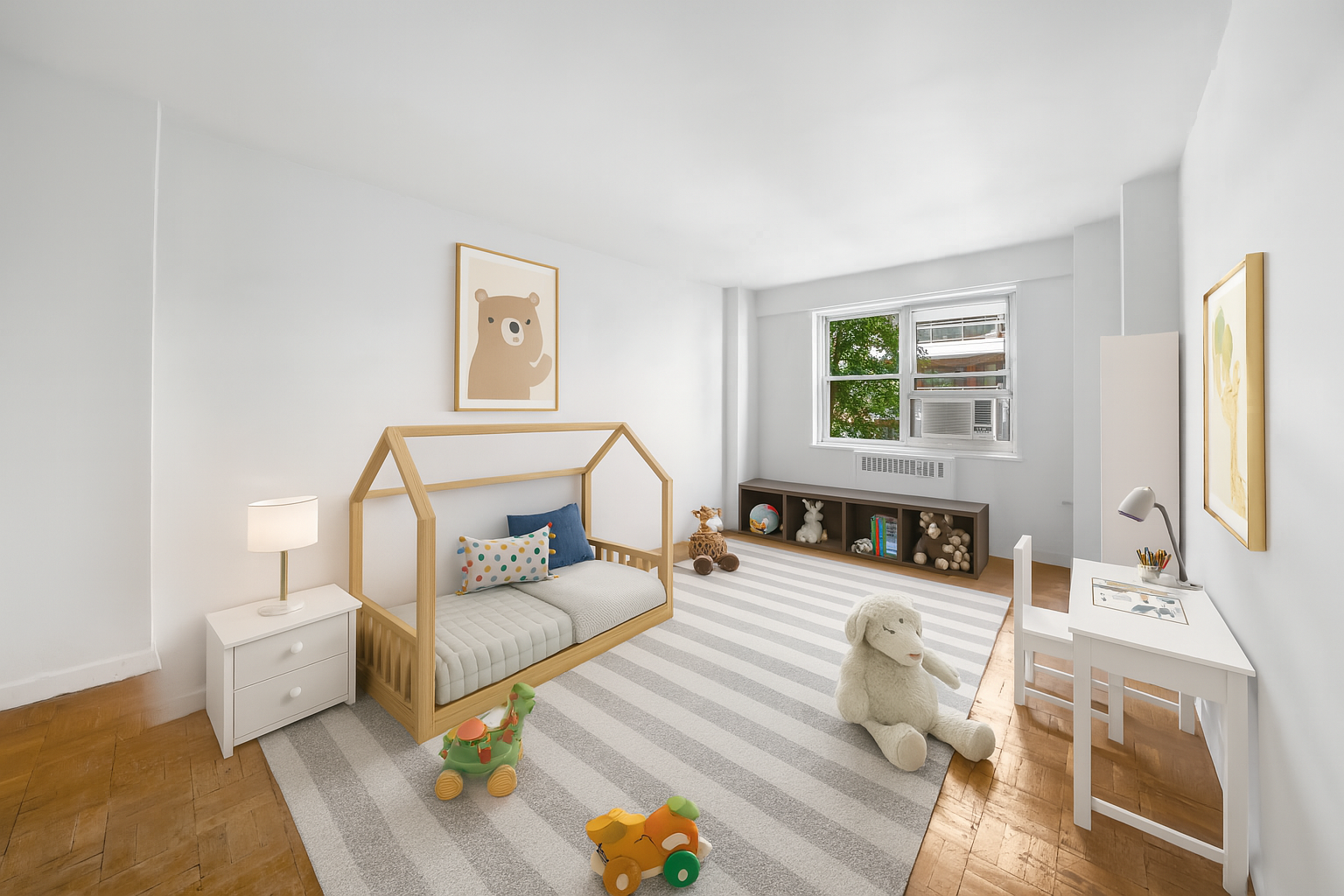 50 Sutton Place South, Unit 5E Manhattan, NY 10022 - Photo 11 of 13 a living room with furniture and a large window