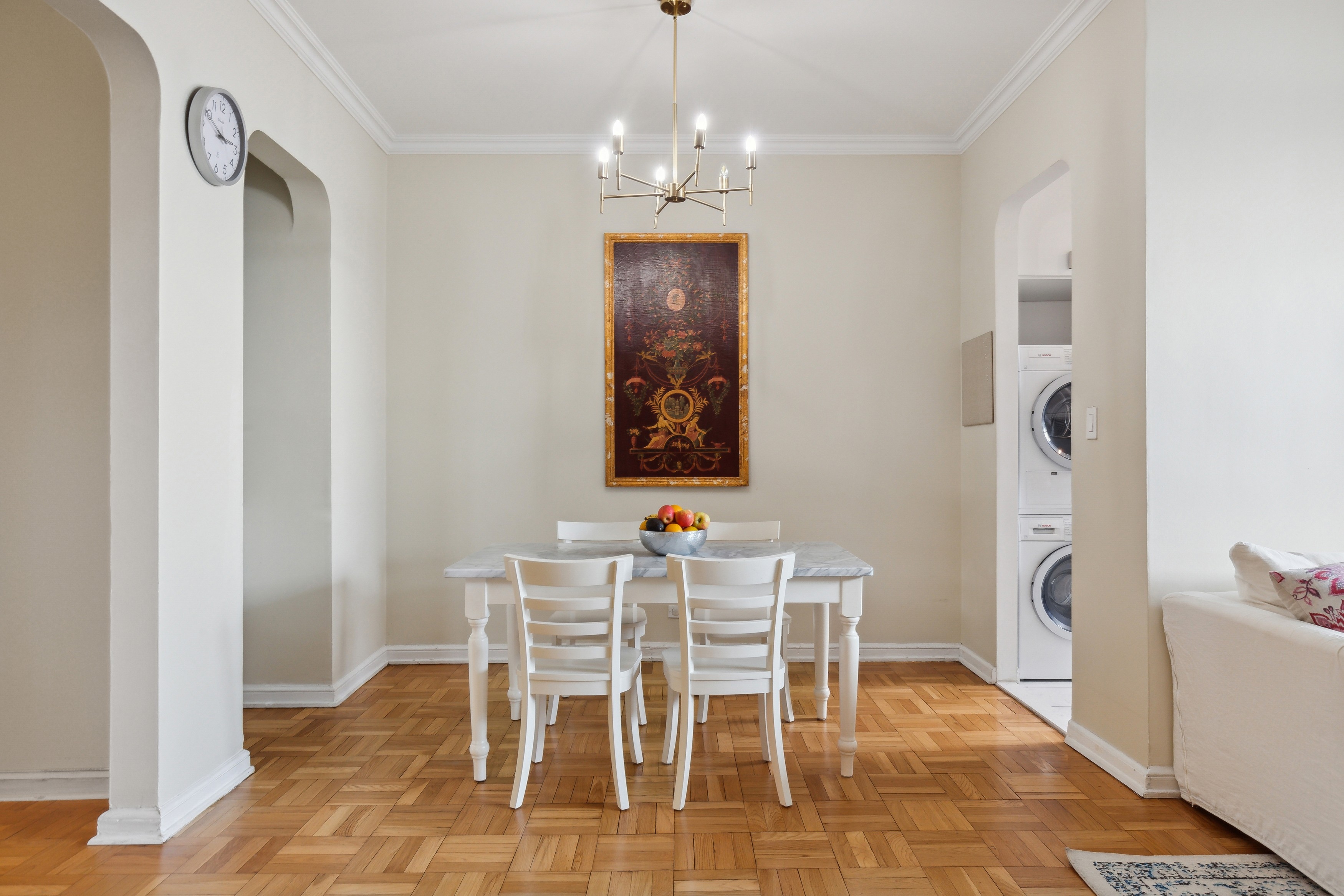 158-18 Riverside Drive West, Unit 2E Manhattan, NY 10032 - Photo 4 of 22 a dining room with furniture and window