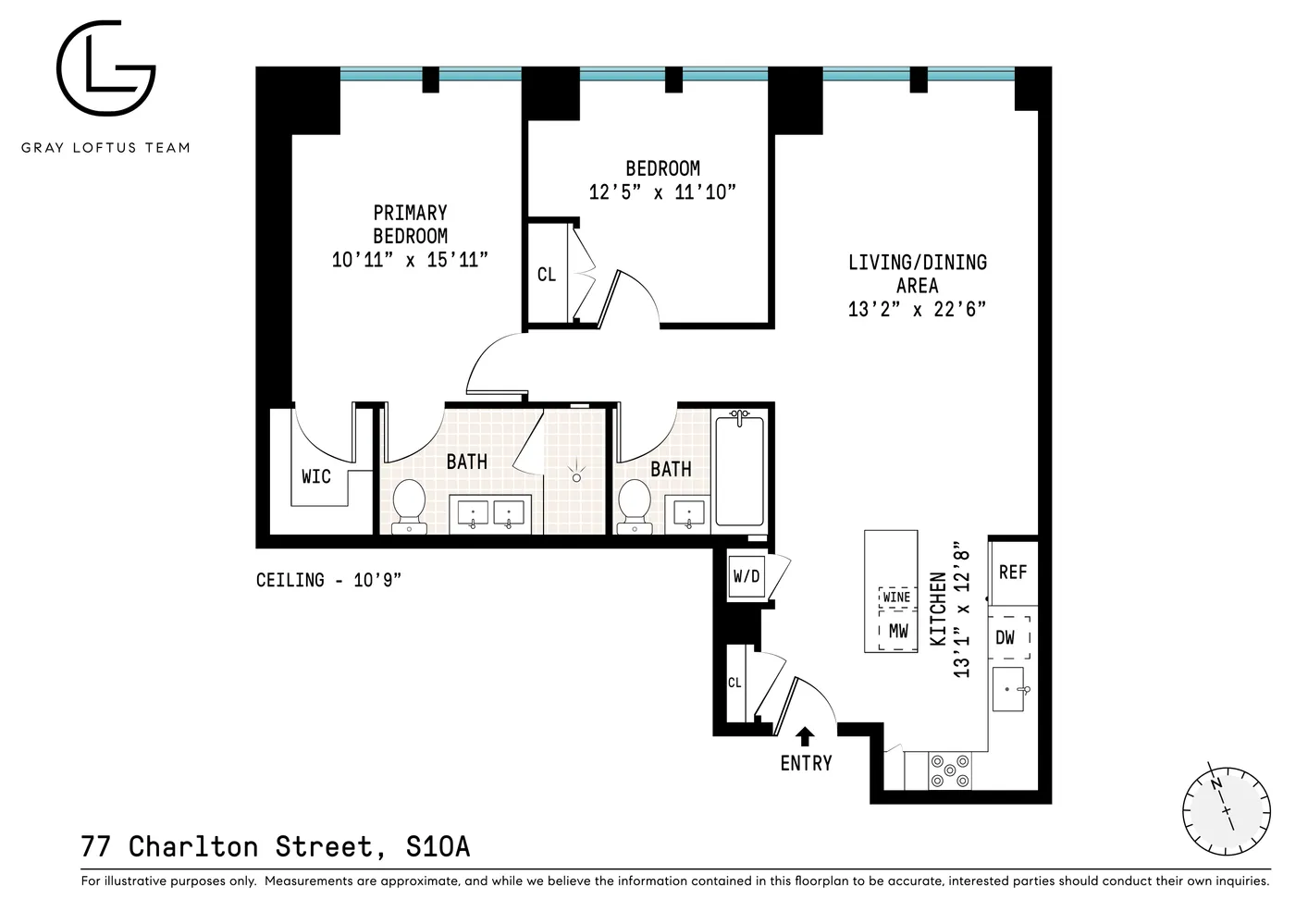 $13,000 | 77 Charlton Street, Unit S10A | Hudson Square