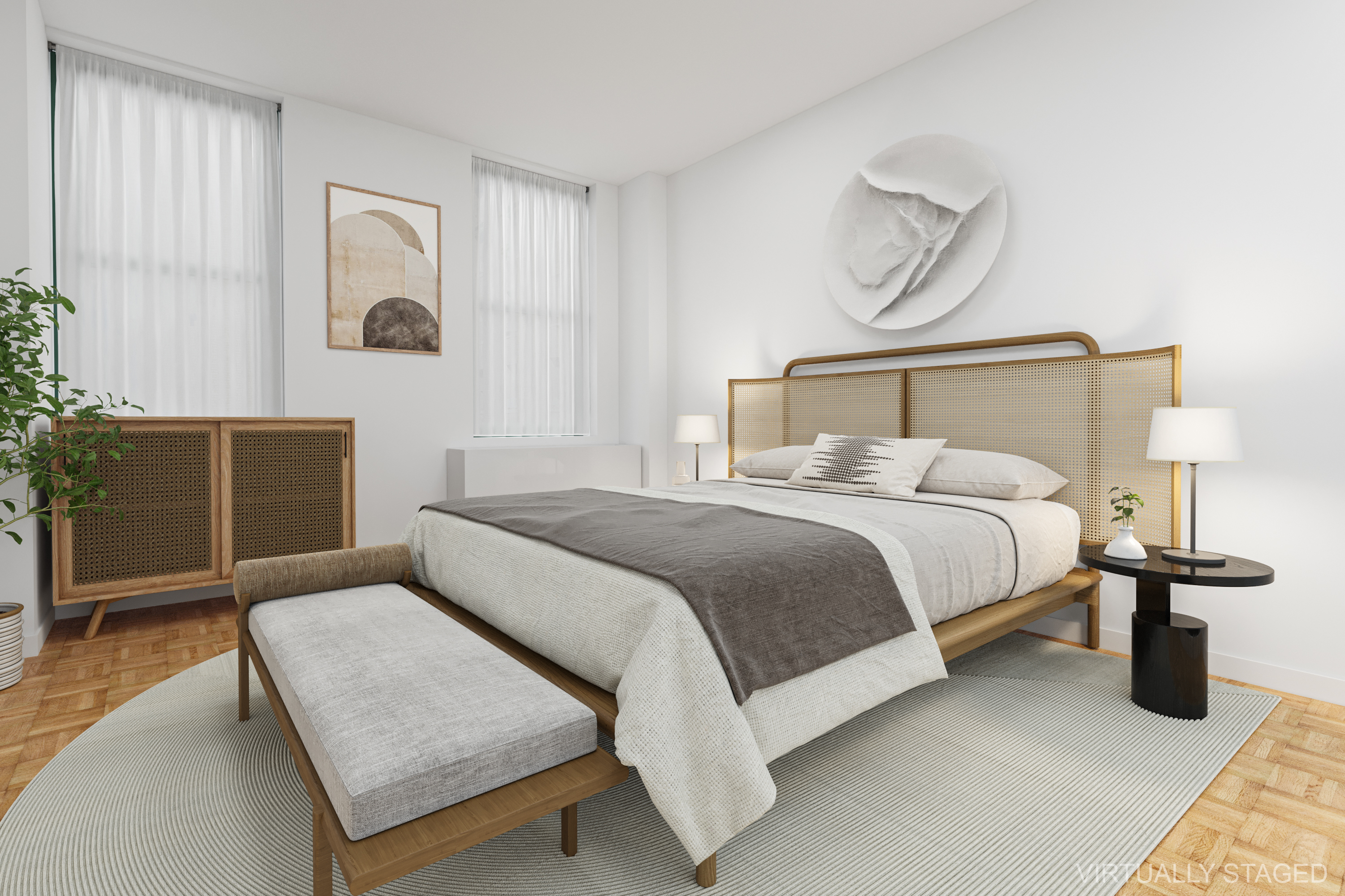 2250 Broadway, Unit 6J Manhattan, NY 10024 - Photo 2 of 10 a bedroom with bed and night stand