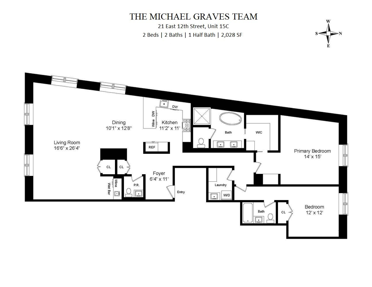 $4,995,000 | 21 East 12th Street, Unit 15C | Greenwich Village