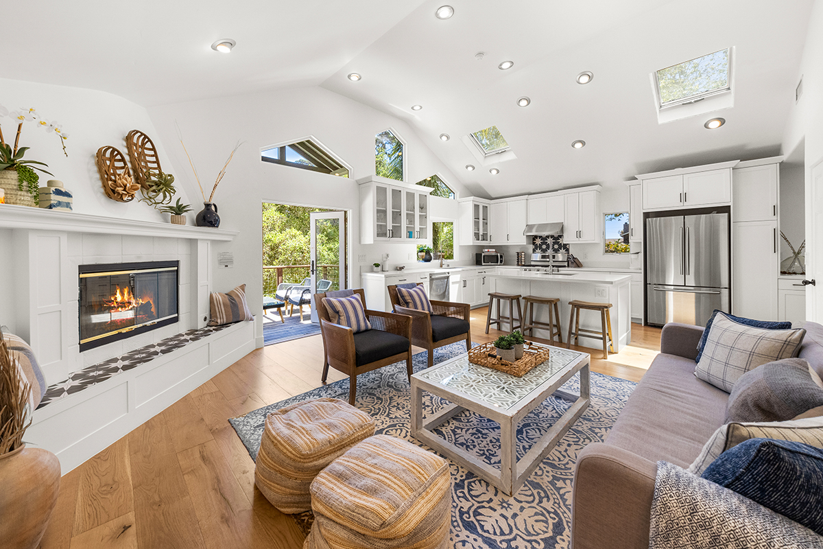 161 Loureyro Road Montecito, CA 93108 - Photo 7 of 52 a living room with furniture and a fireplace
