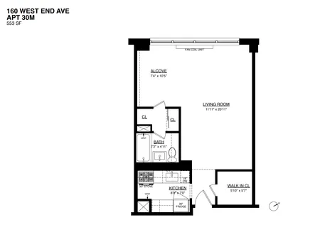 $675,000 | 160 West End Avenue, Unit 30M | Upper West Side