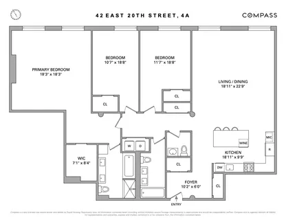 $3,950,000 | 42 East 20th Street, Unit 4AD | Flatiron
