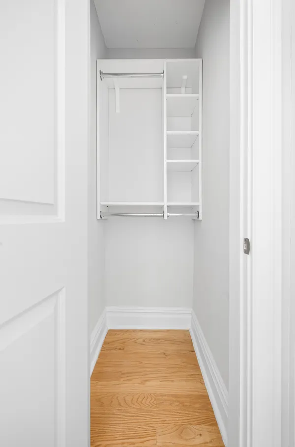 a view of a room with rack on the wall