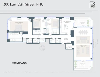 $4,950,000 | 300 East 55th Street, Unit PHC | Sutton Place