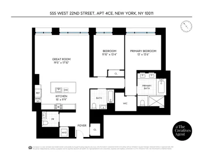 $4,050,000 | 555 West 22nd Street, Unit 4CE | Chelsea