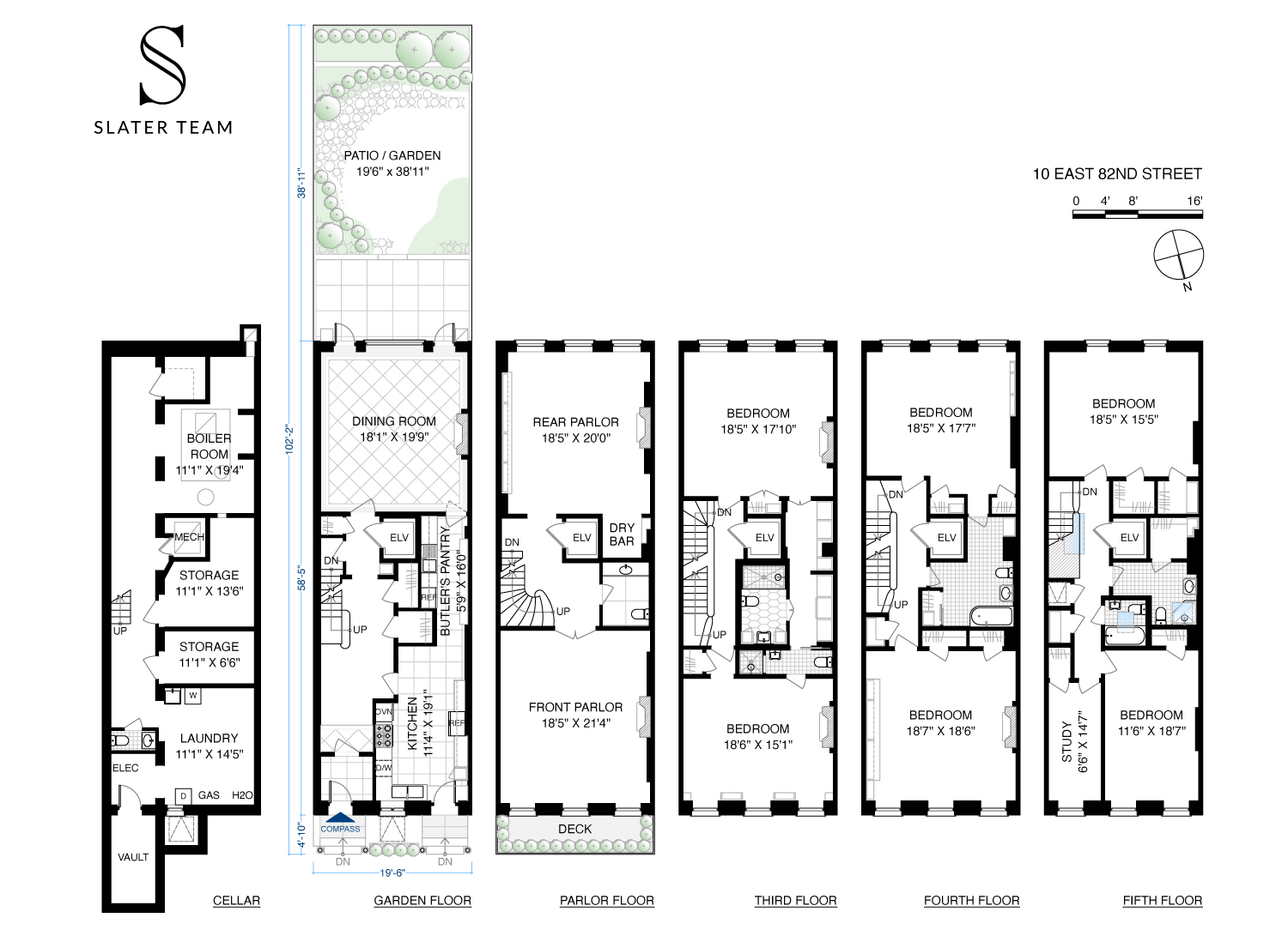 10 East 82nd Street Manhattan, NY 10028 - Photo 22 of 22 a black and white photo of a black and white wall