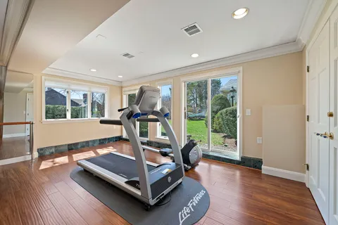 a view of a terrace with sitting area