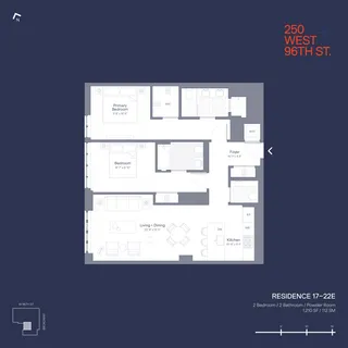 $2,655,000 | 250 West 96th Street, Unit 20E | Upper West Side