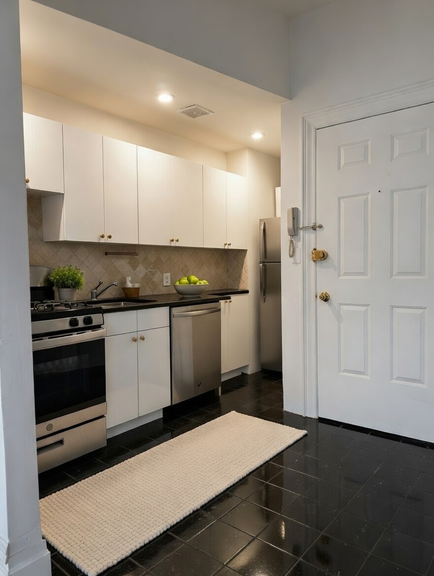 52 Irving Place, Unit 28 Manhattan, NY 10003 - Photo 4 of 6 a kitchen with stainless steel appliances a refrigerator sink and cabinets
