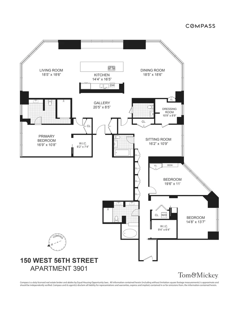 $4,995,000 | 150 West 56th Street, Unit 3901 | Theater District