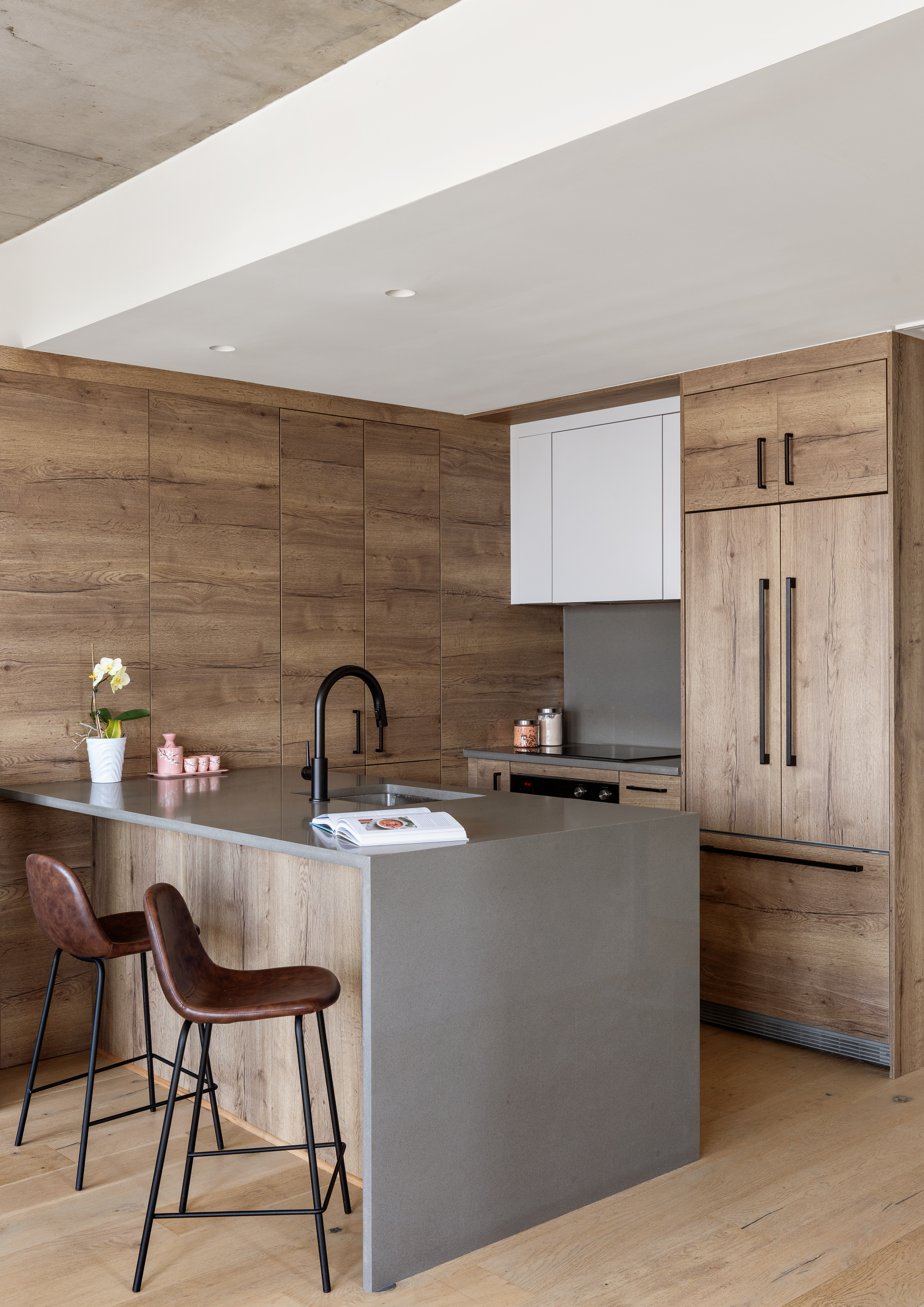 169 Huron Street, Unit PHB Brooklyn, NY 11222 - Photo 4 of 12 a kitchen with granite countertop a sink cabinets and stainless steel appliances