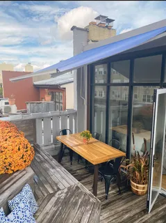 a view of a roof deck