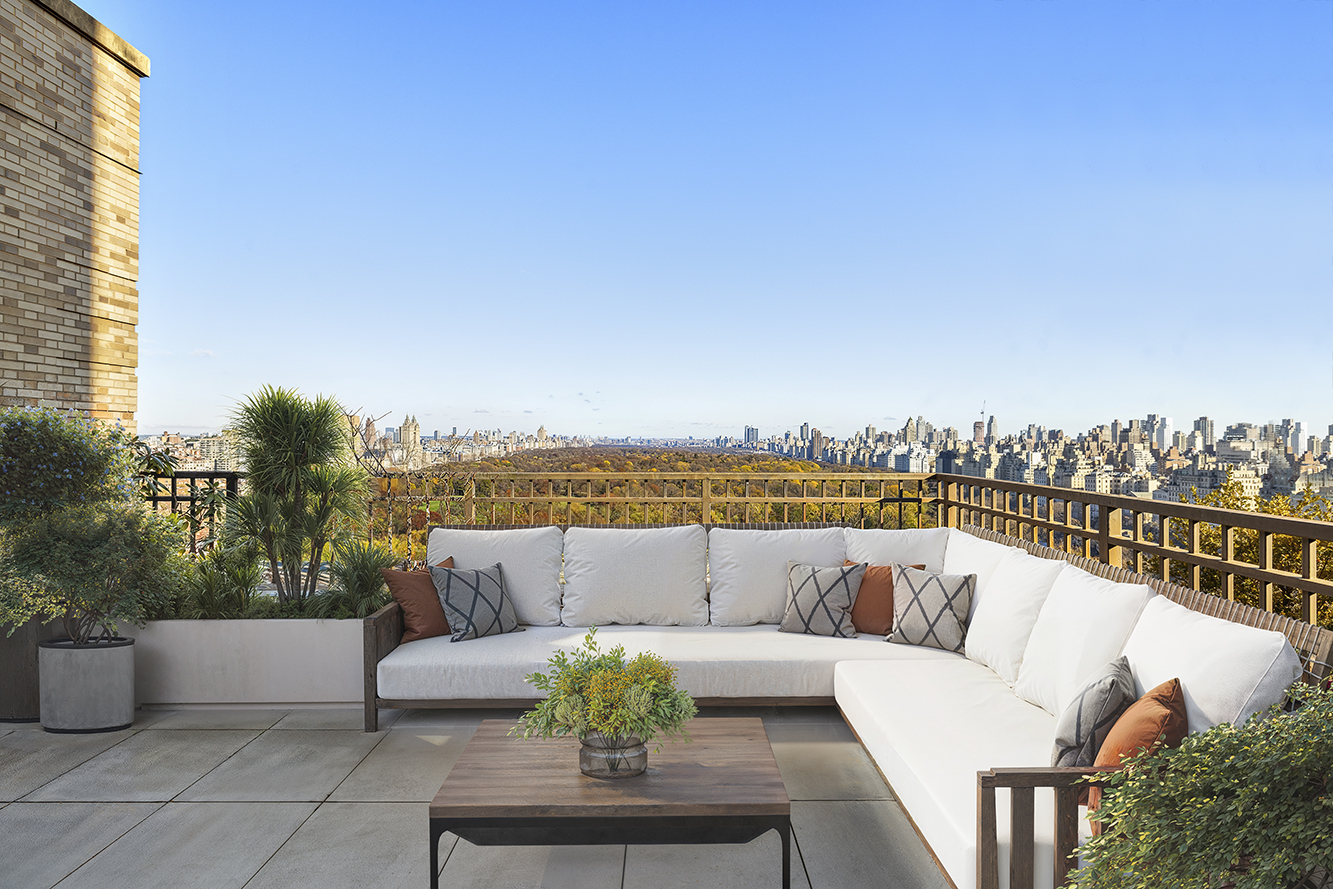 110 Central Park South, Unit PH1 Manhattan, NY 10019 - Photo 6 of 26 a view of a couches in a balcony