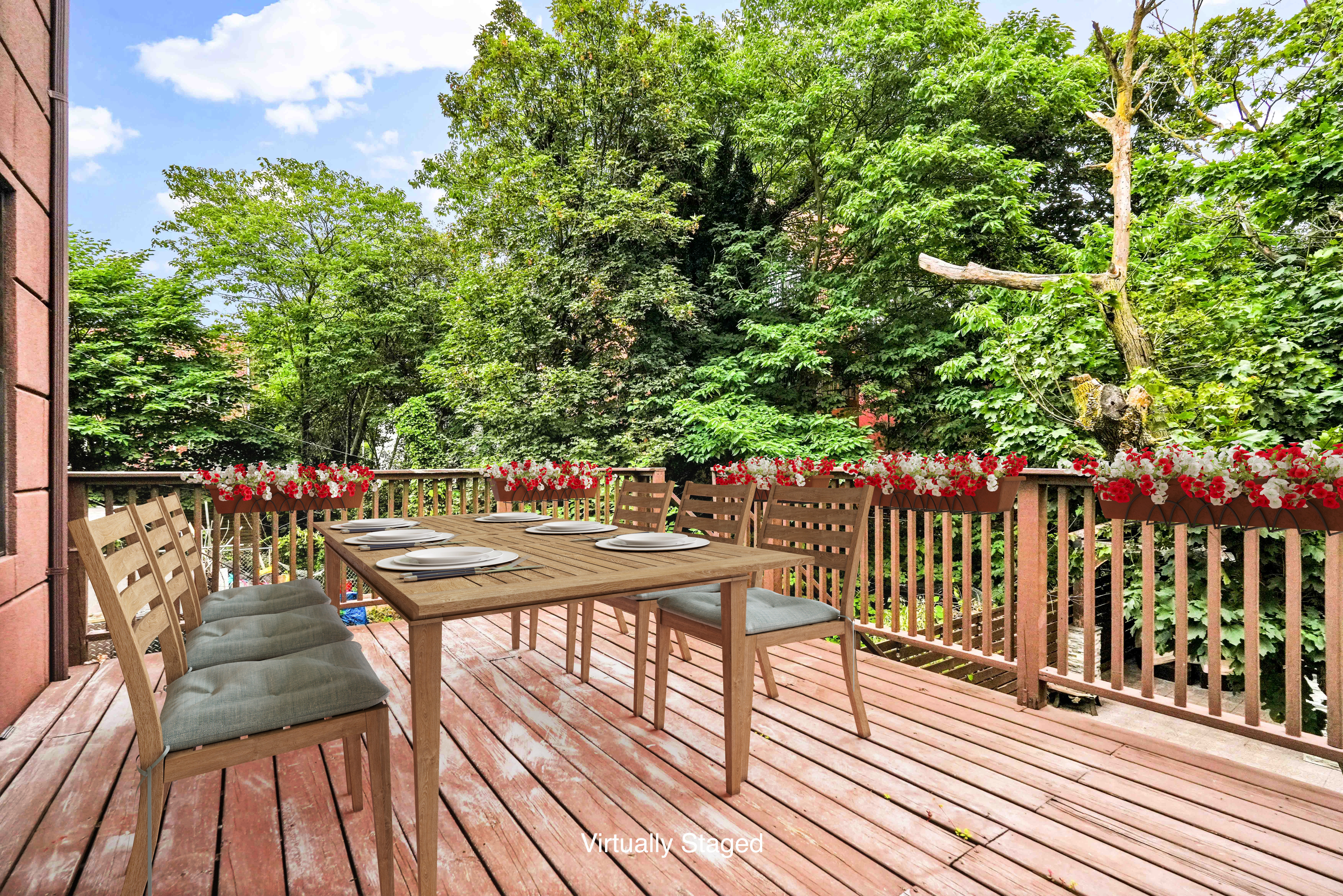 17 A Suydam Place, Unit 2 Brooklyn, NY 11233 - Photo 24 of 28 a view of balcony with wooden floor and outdoor seating