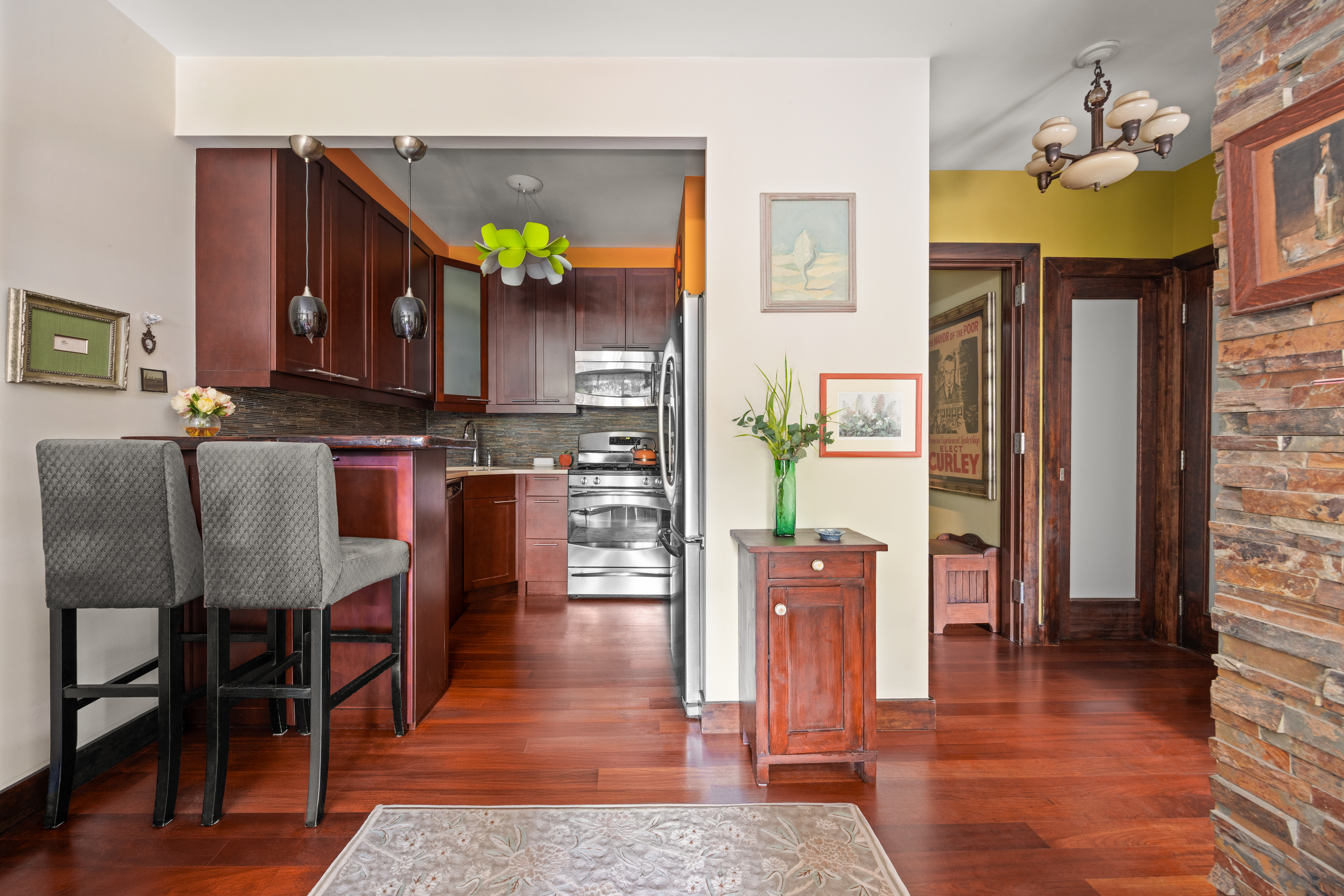 607 Manhattan Avenue, Unit 2 Brooklyn, NY 11222 - Photo 7 of 14 a view of a dining room with furniture and wooden floor