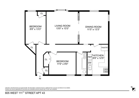 $995,000 | 605 West 111th Street, Unit 43 | Morningside Heights