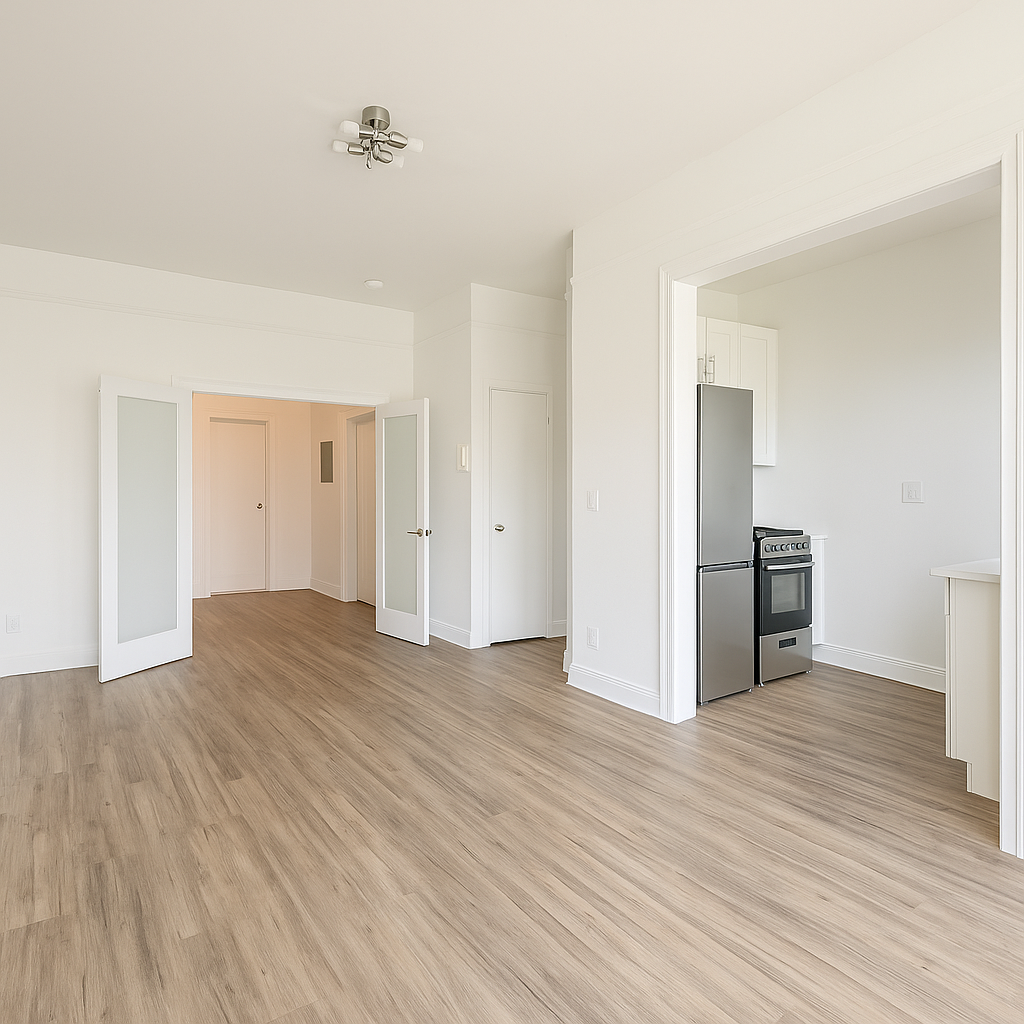 164 West 128th Street, Unit 4B Manhattan, NY 10027 - Photo 3 of 7 a view of a livingroom with wooden floor