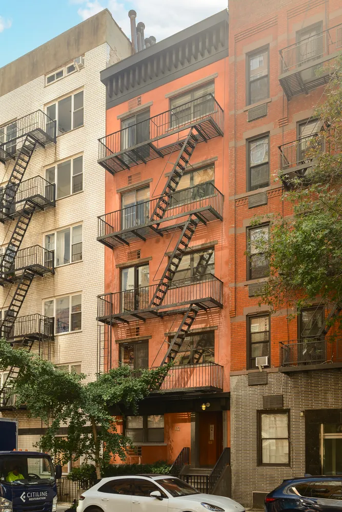 a front view of a building