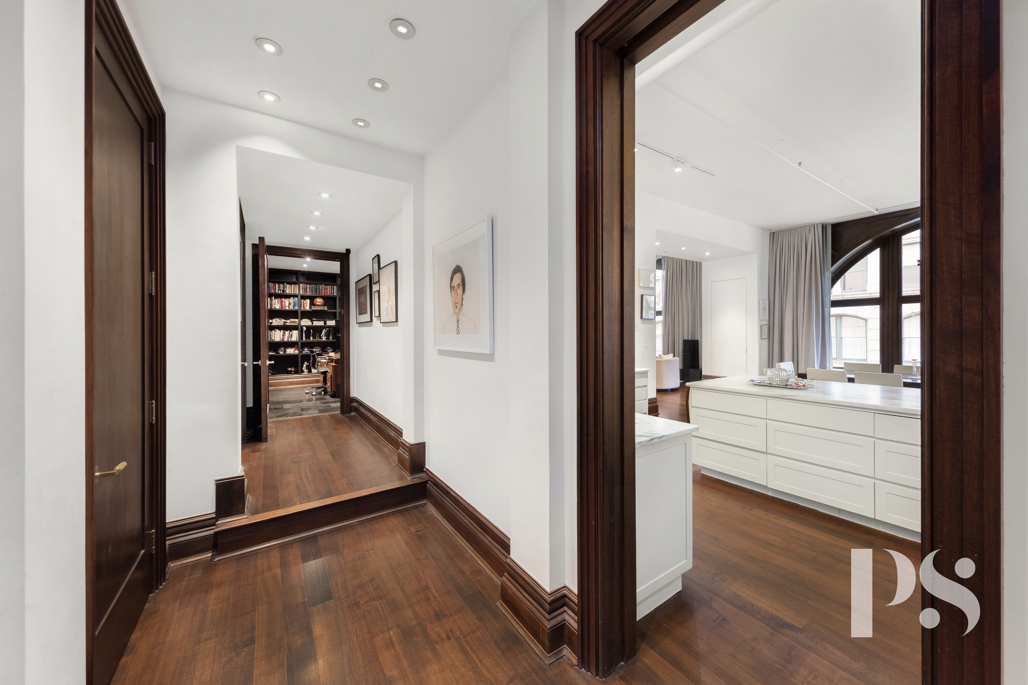 71-73 Bleecker Street, Unit 2E Manhattan, NY 10012 - Photo 14 of 18 a view of a hallway with wooden floor and staircase