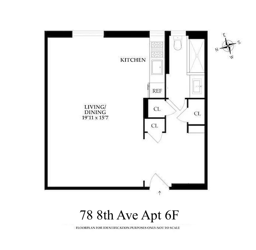 78 8th Avenue, Unit 6F Brooklyn, NY 11215 - Photo 8 of 8 a picture of a wall with a white wall and a white wall