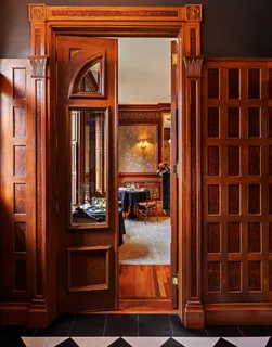 a view of a front door of house