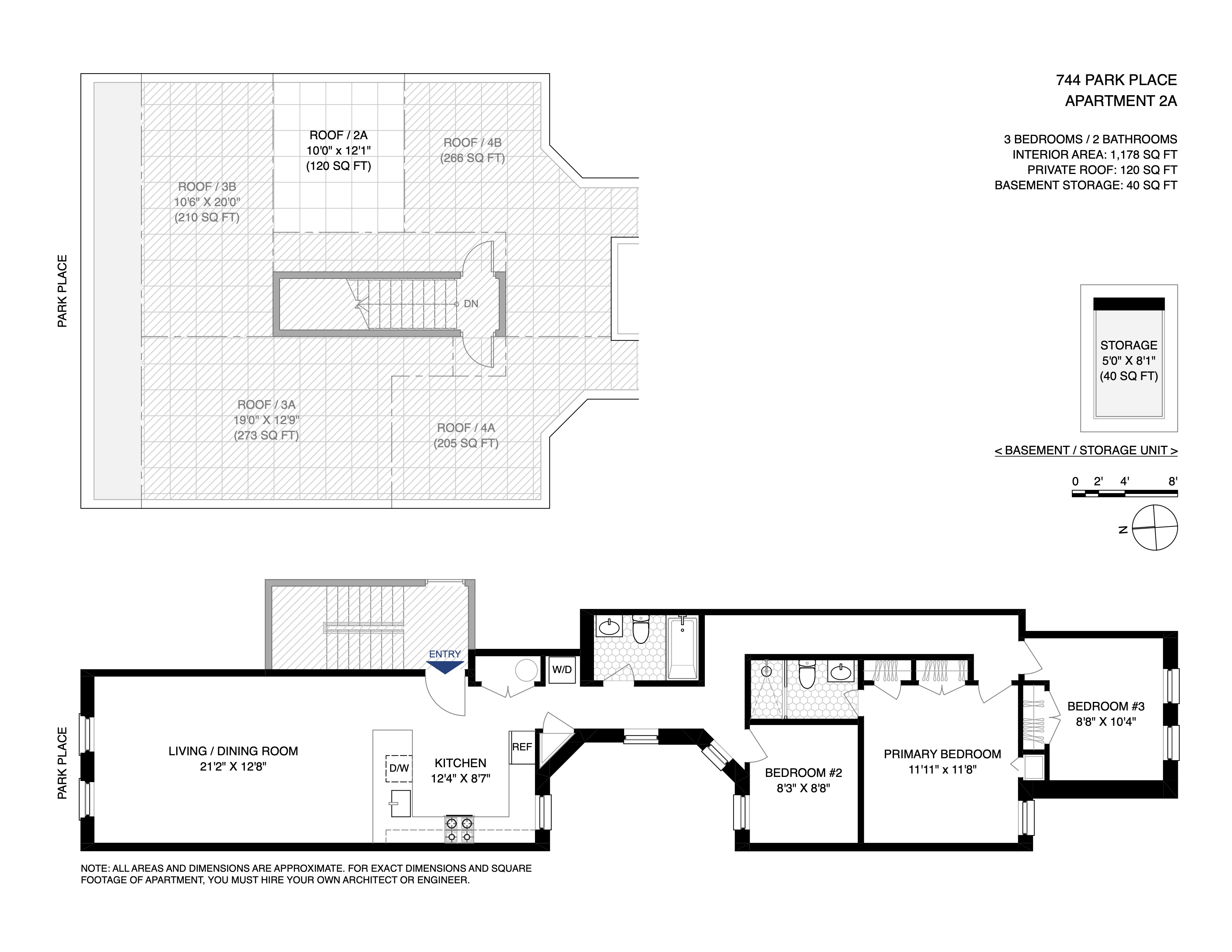744 Park Place, Unit 2A Brooklyn, NY 11216 - Photo 11 of 11 a picture of a white and white photo