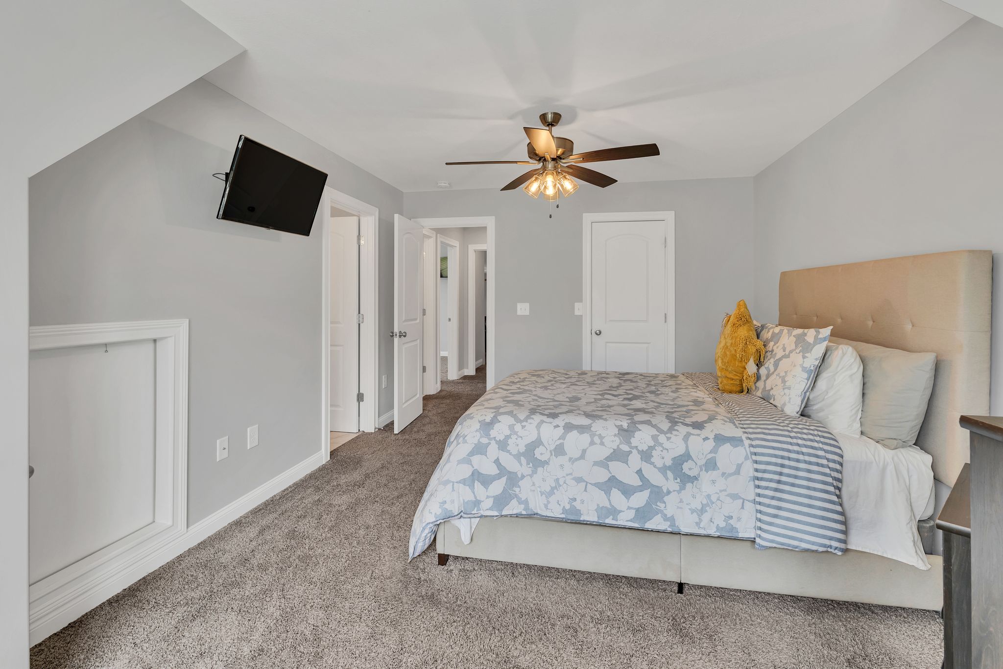 1484 Overlook Point Clarksville, TN 37043 - Photo 38 of 53 a bedroom with a bed and a flat screen tv