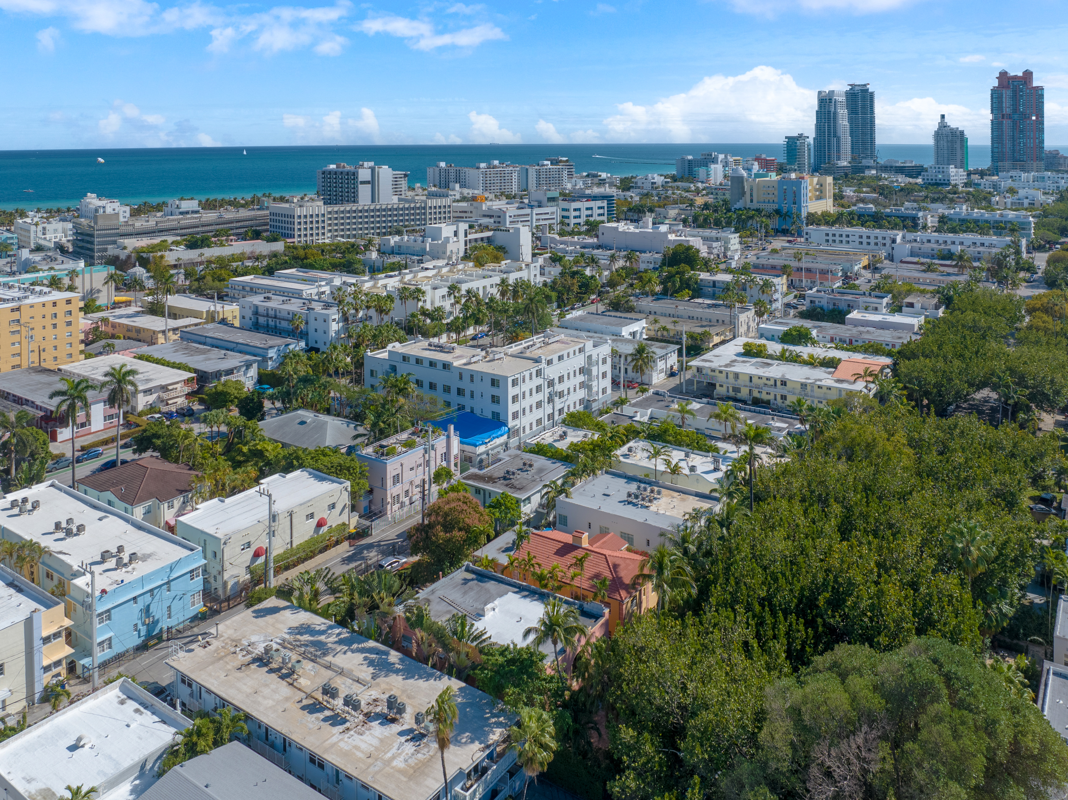 735-745 Meridian Avenue Miami Beach, FL 33139 - Photo 53 of 62 an aerial view of a city with lots of residential buildings