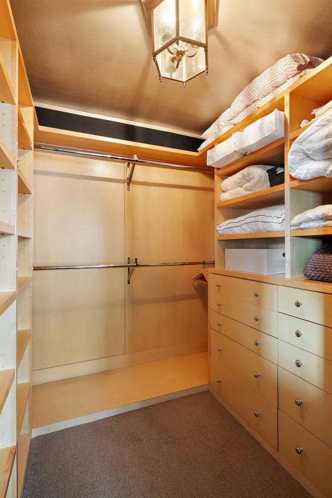 a view of a walk in closet