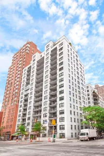 a view of a tall building