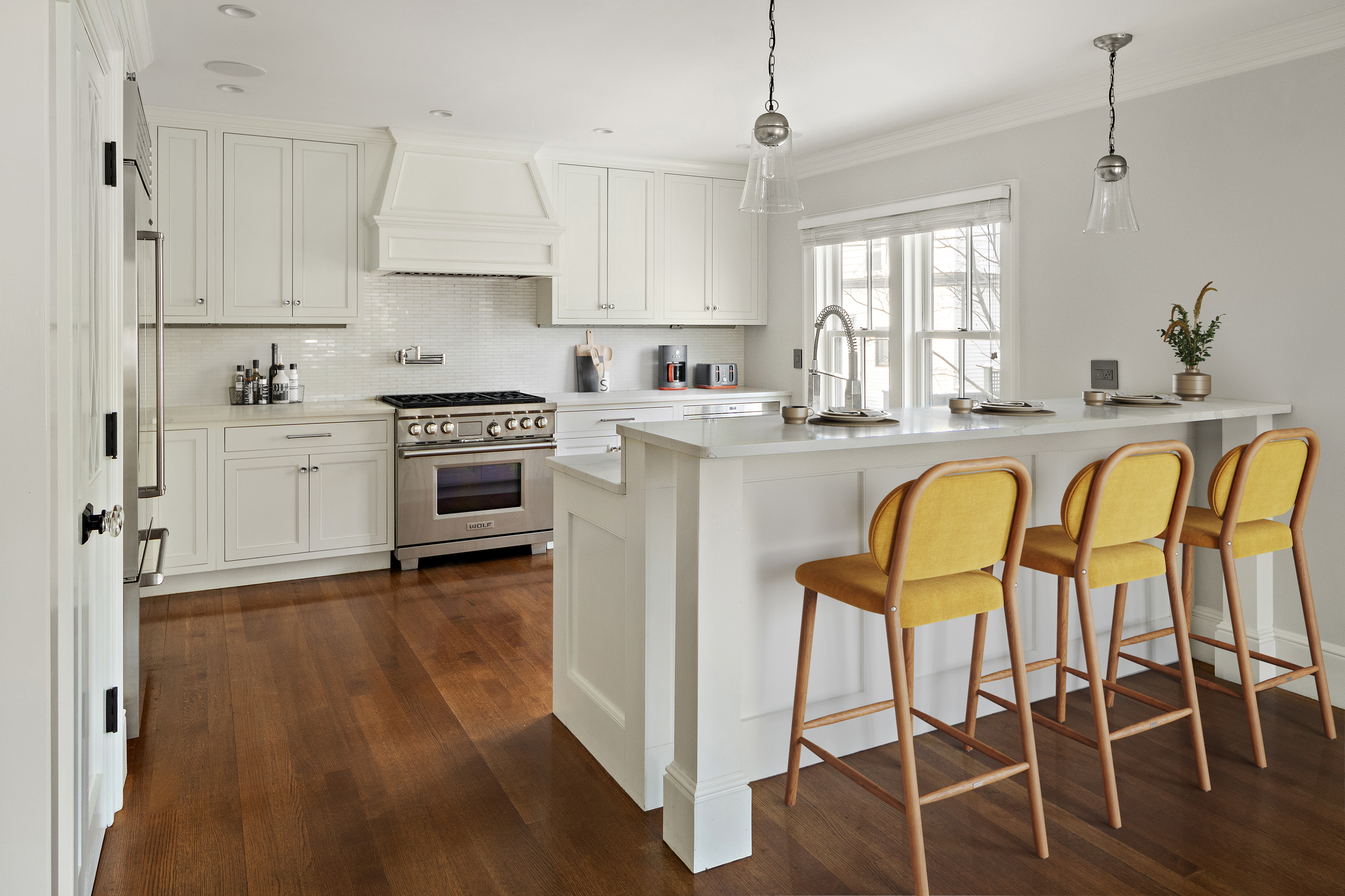 35 Willard Street Cambridge, MA 02138 - Photo 6 of 36 a view of a kitchen with kitchen island wooden floors and stainless steel appliances