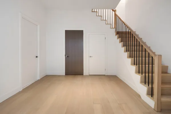 a view of an entryway with staircase