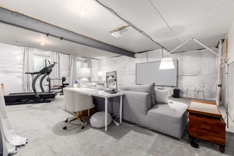 a view of a storage in a room