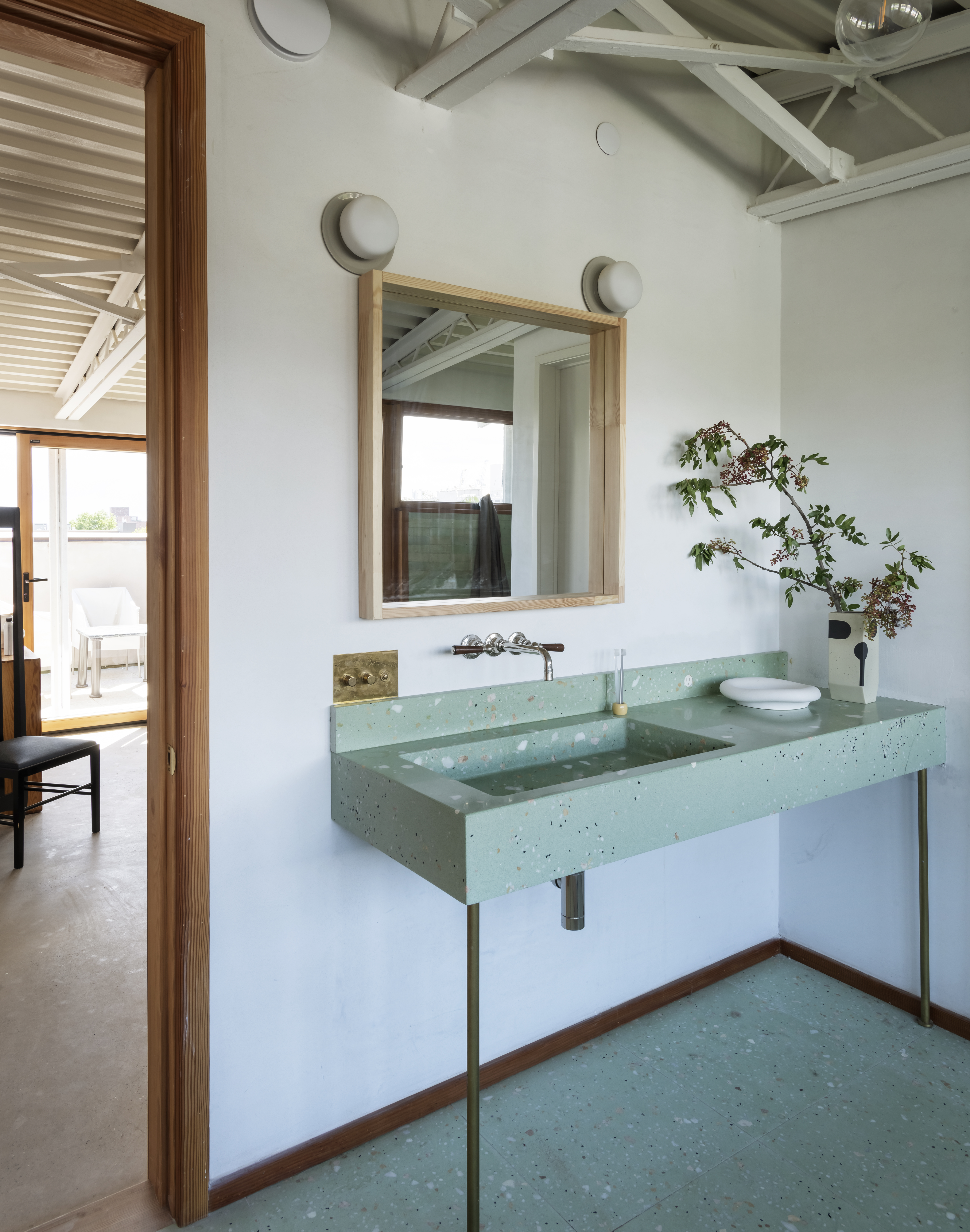 96 King Street, Unit 3 Brooklyn, NY 11231 - Photo 22 of 24 a bathroom with a sink and a mirror