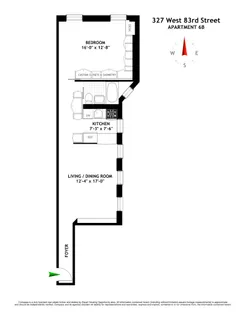 $540,000 | 327 West 83rd Street, Unit 6B | Upper West Side