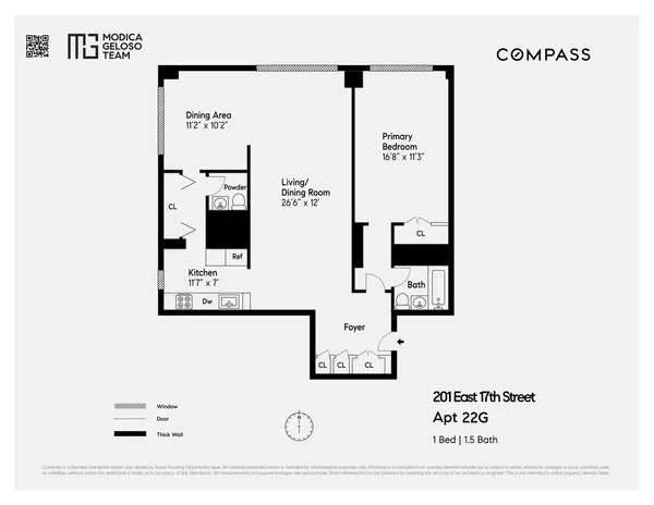 $1,150,000 | 201 East 17th Street, Unit 22G | Gramercy