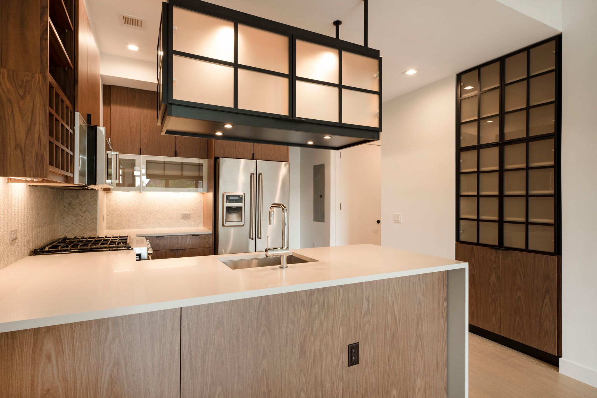 800 Union Street, Unit 4C Brooklyn, NY 11215 - Photo 1 of 1 a bathroom with a double vanity sink and a mirror