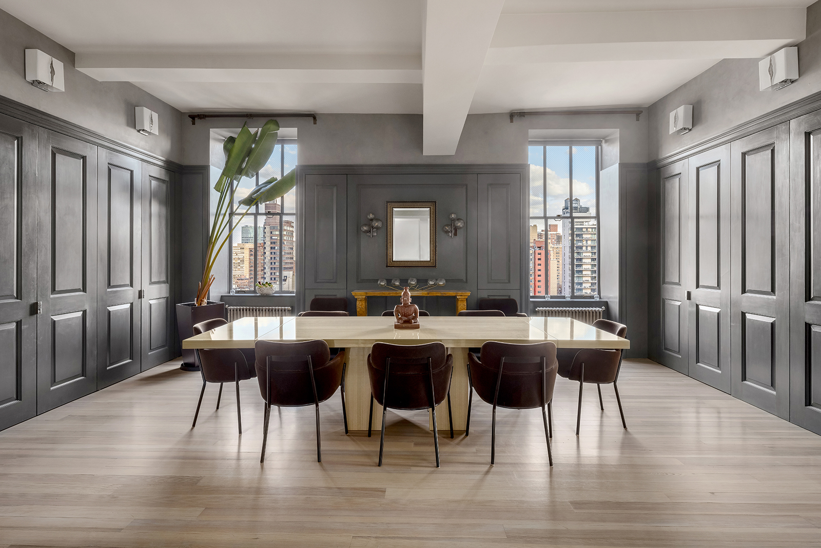 105 East 29th Street, Unit 12PH Manhattan, NY 10016 - Photo 5 of 24 a view of a a dining room with furniture window and wooden floor