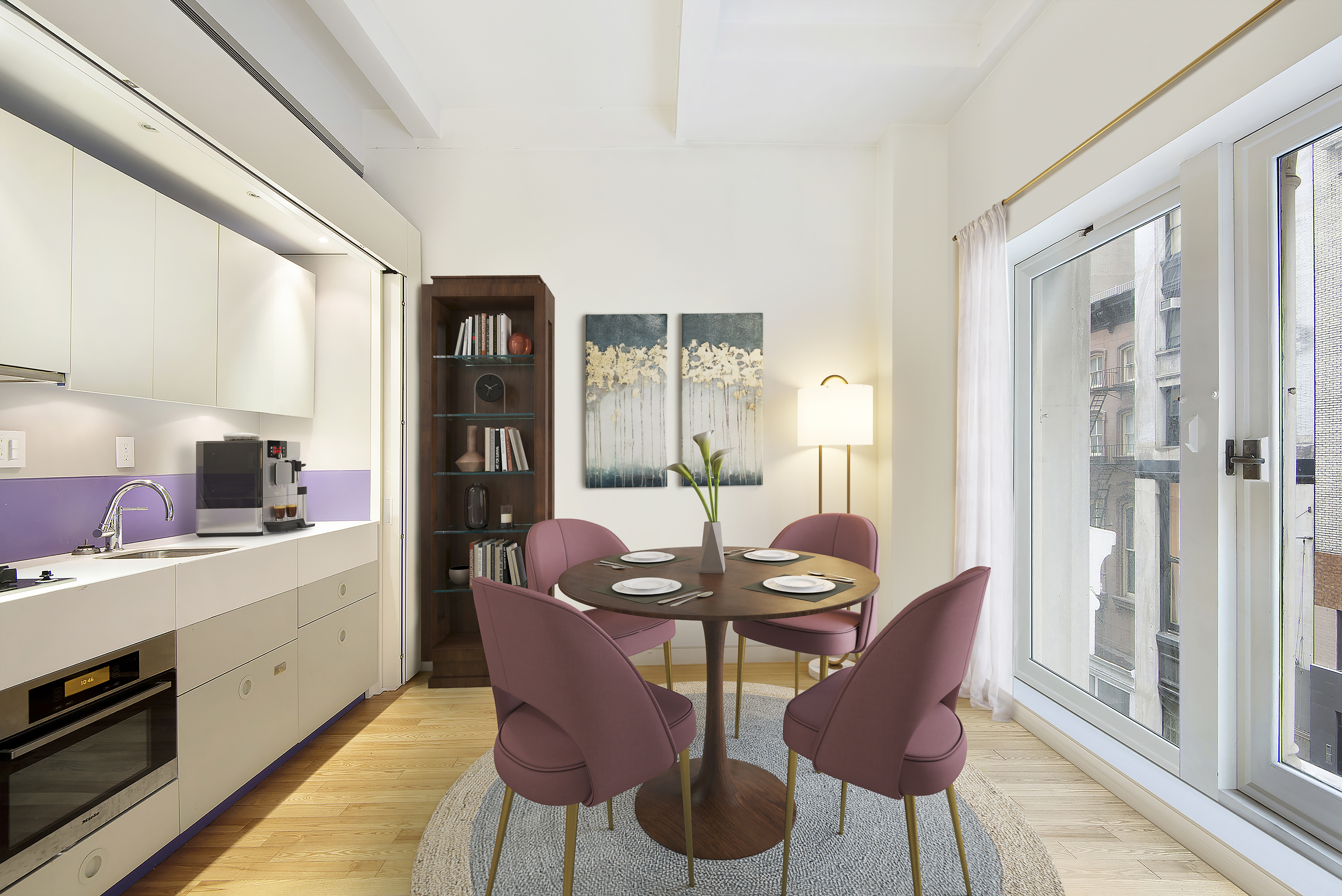 16 West 19th Street, Unit 3A Manhattan, NY 10011 - Photo 2 of 8 a view of a dining room with furniture and window